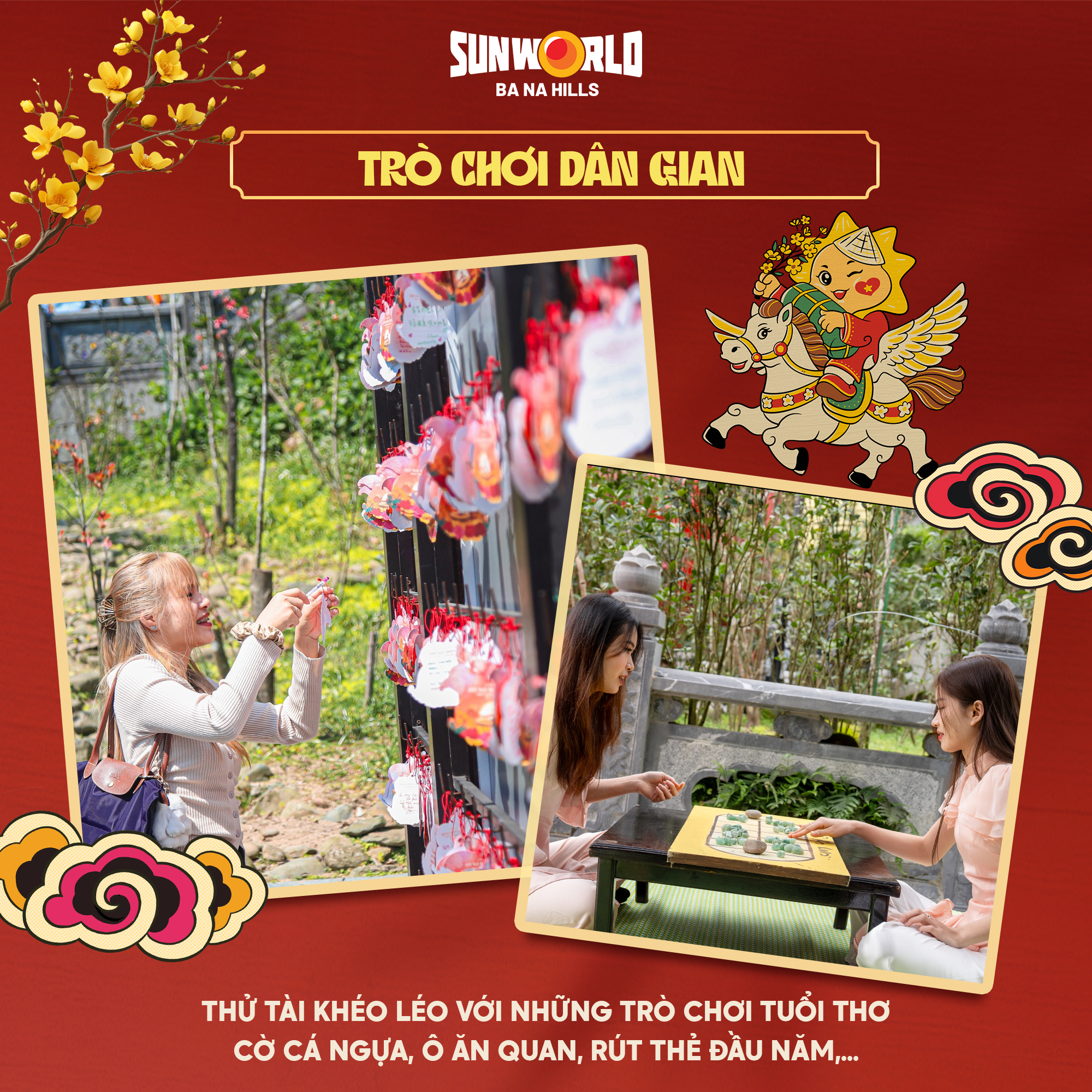 Các trò chơi dân gian tại Bà Nà Hills trong Tết Nguyên Đán 2026.